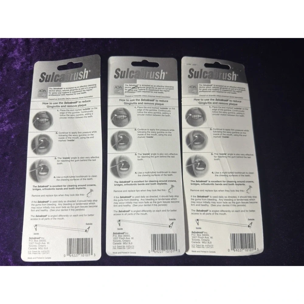 Sulcabrush Dental Brushes Healthy Gums Dental Oral Cleaning Gum Brush Sealed New